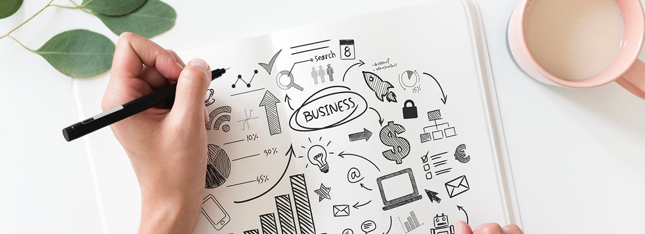 hand drawing business sketches
